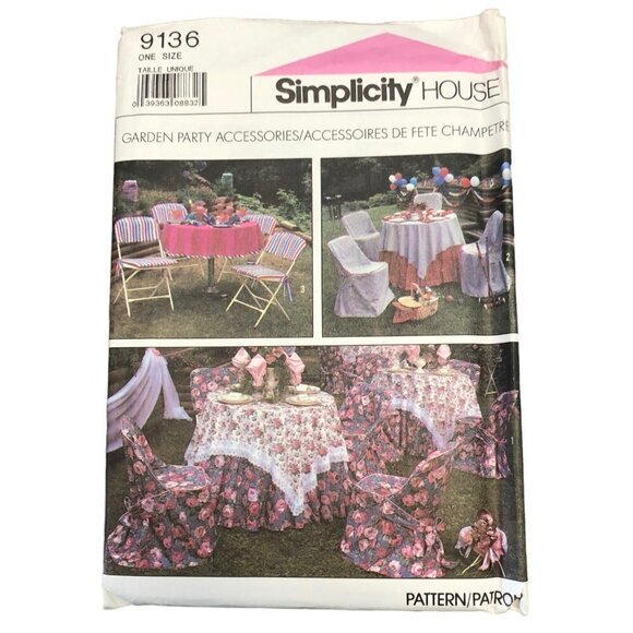 Vintage Simplicity House Sewing Patterns 1980s Patio / Garden Party Accessories - Picture 4 of 5